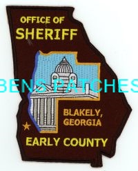 GEORGIA,A,EARLY COUNTY SHERIFF 4 STATE SHAPED